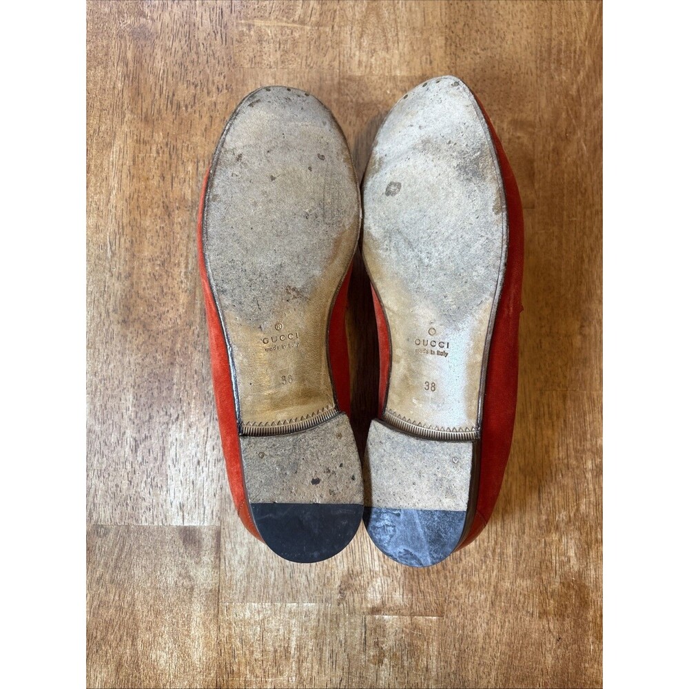 Vintage Gucci Loafer, Red, Velvet/Patent, Women’s Size 38 US 7 - Picture 7 of 11